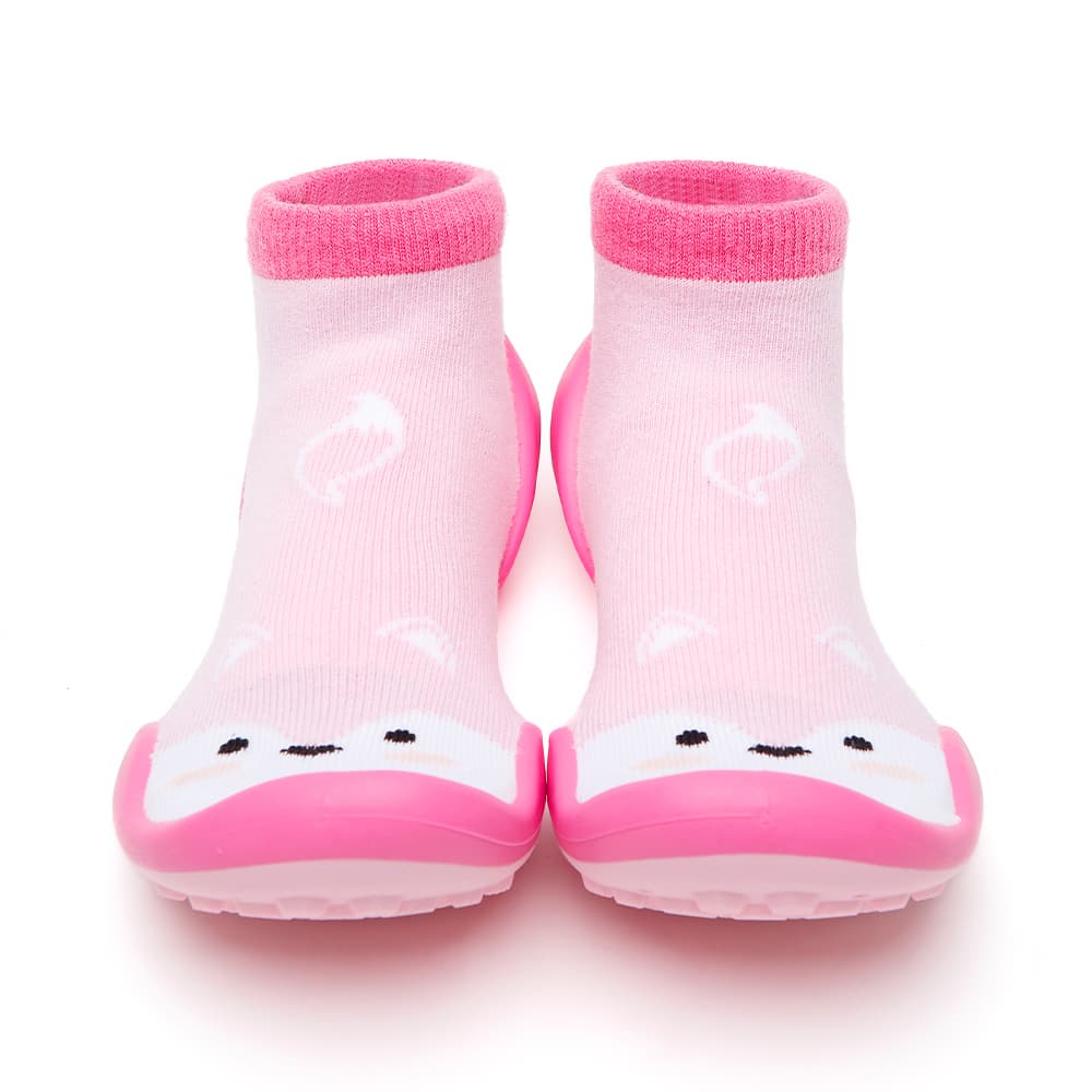 Toddler socks shoes _Slipper__Cute fox pink