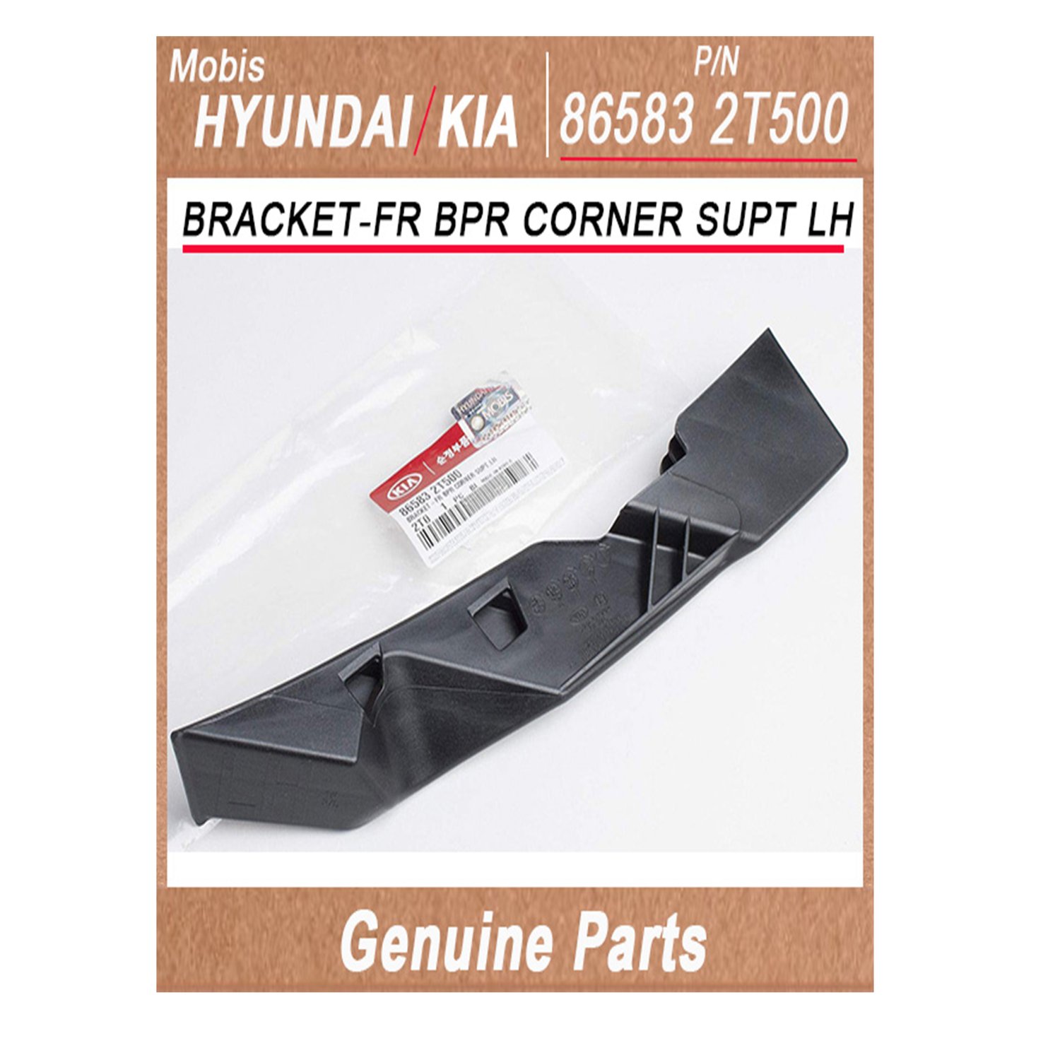 865832T500 _ BRACKET_FR BPR CORNER SUPT LH _ Genuine Korean Automotive Spare Parts _ Hyundai Kia _Mo