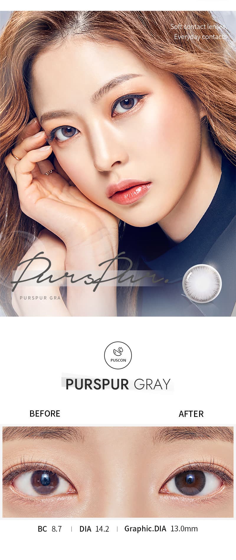 Contact Lens _Purspur Gray_