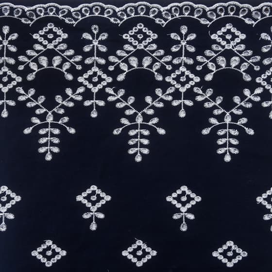 machine cotton tulle lace embroidery with fabric