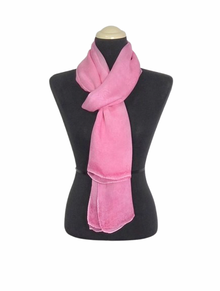 6mm chiffon Tie_Dyed Pink Scarf