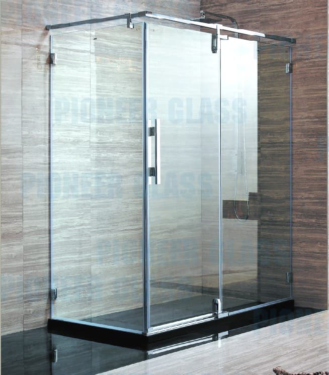 Tempered glass shower partition