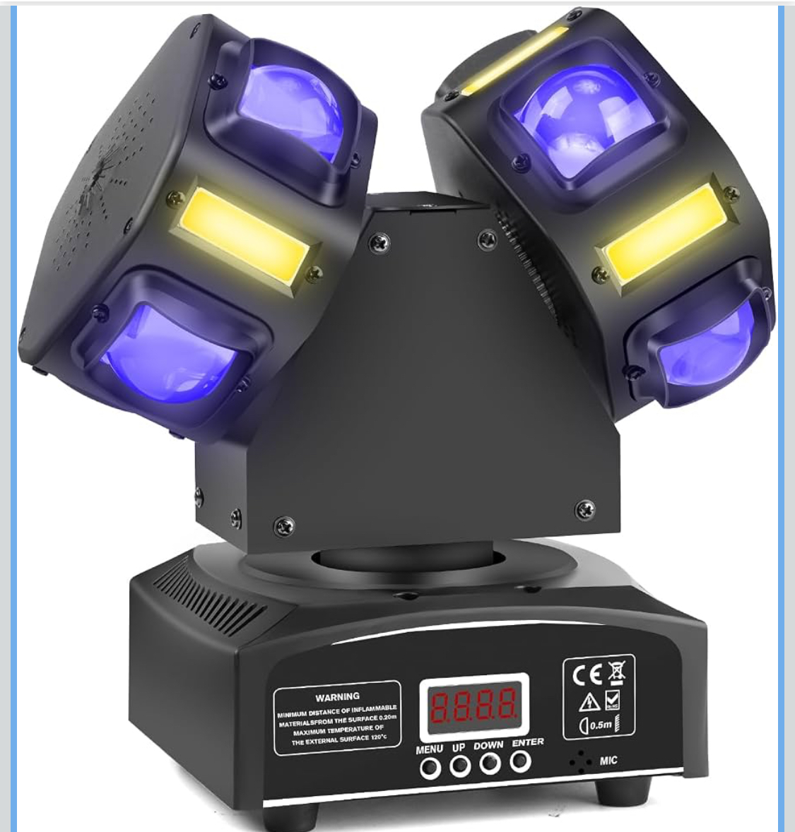 Moving Head 120W LED Stage Light_ RGBW Beam Strobe Disco Party Light