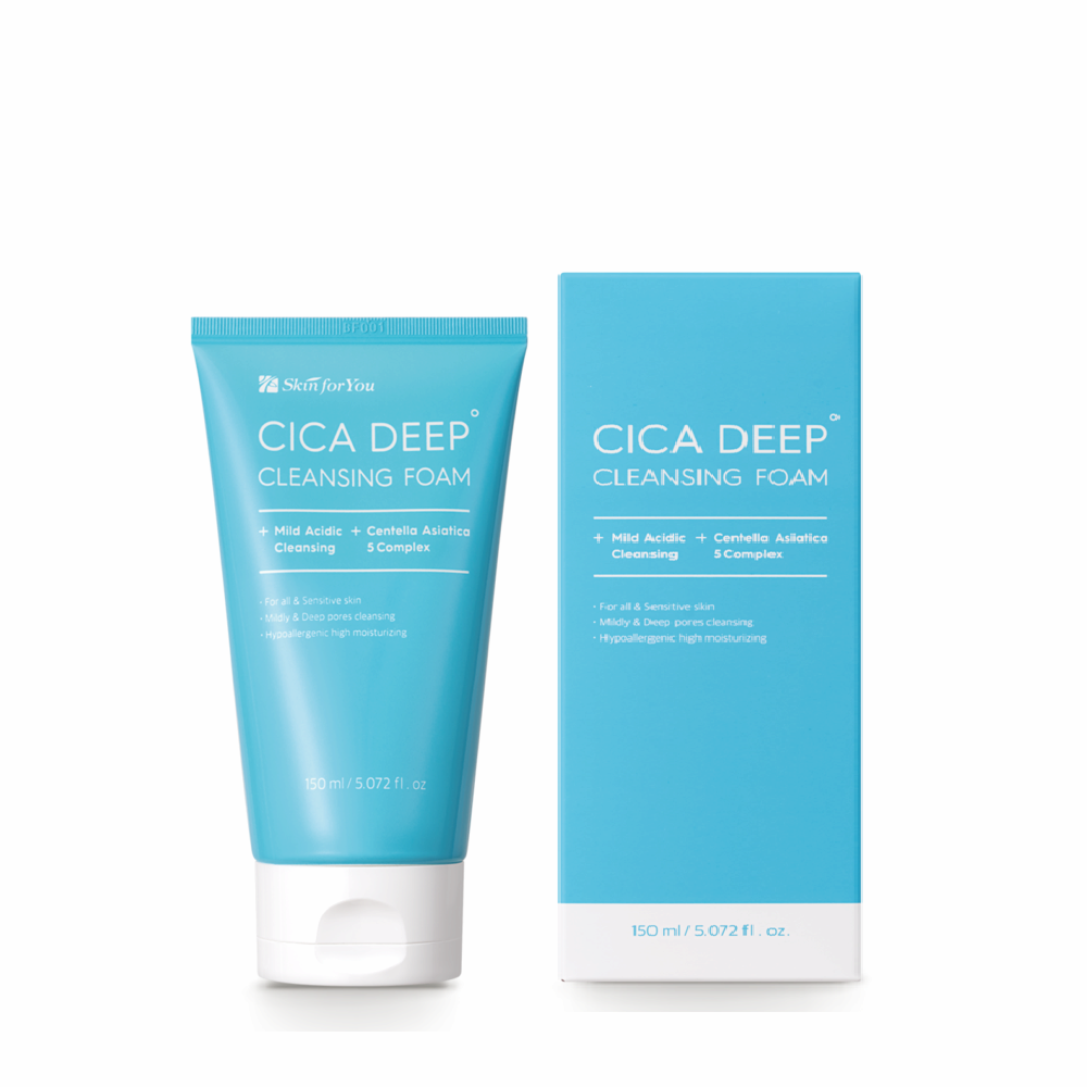 Facial Cleanser Skin for You CICA DEEP CLEANSING FOAM Vegan Hypoallergenic Highly Moisturizing Sebum