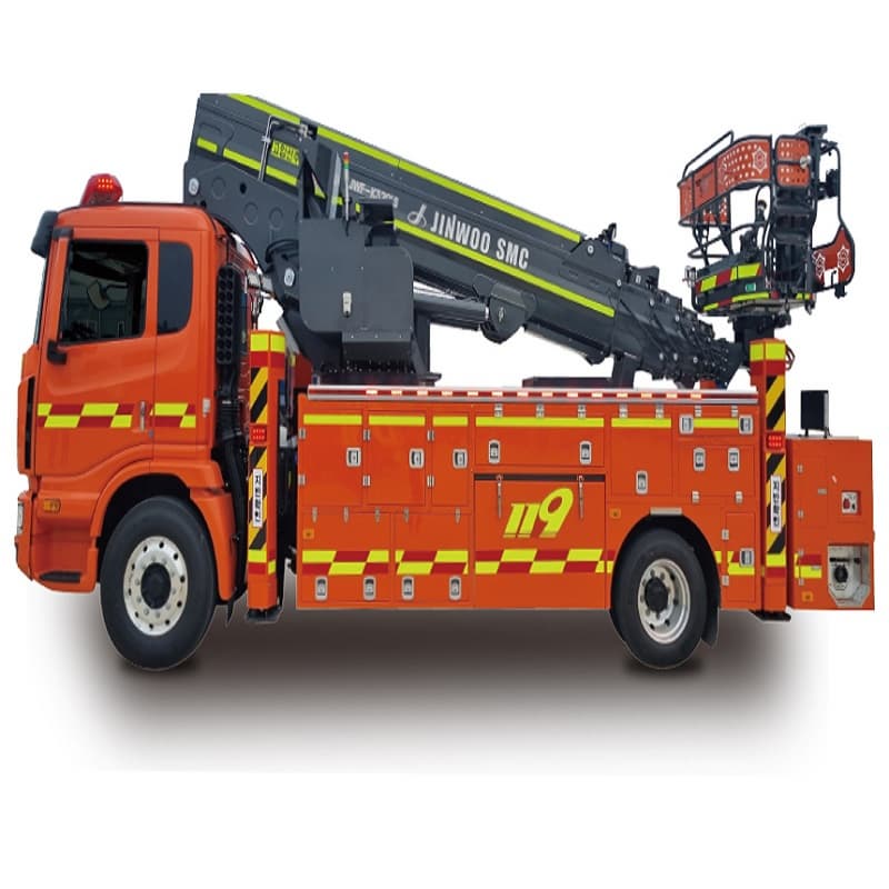 Firefighting aerial ladder vehicle Telescopic boom type