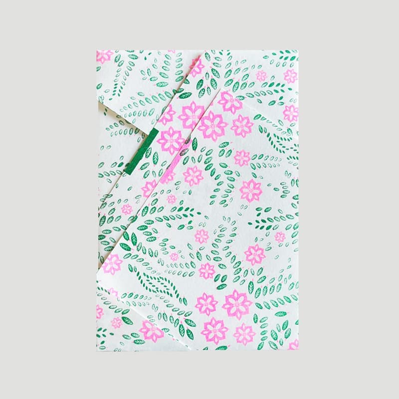 Hwajodo Green _ Pink Wrapping Paper