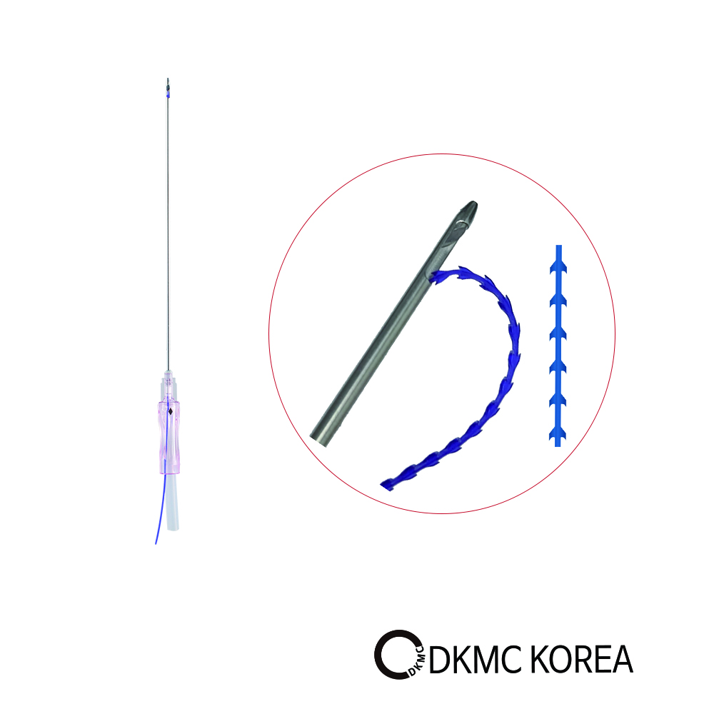 Made in Korea PDO Lifting Thread 18g 100mm PDO Cog Molding Molded Thread With W Blunt Cannula