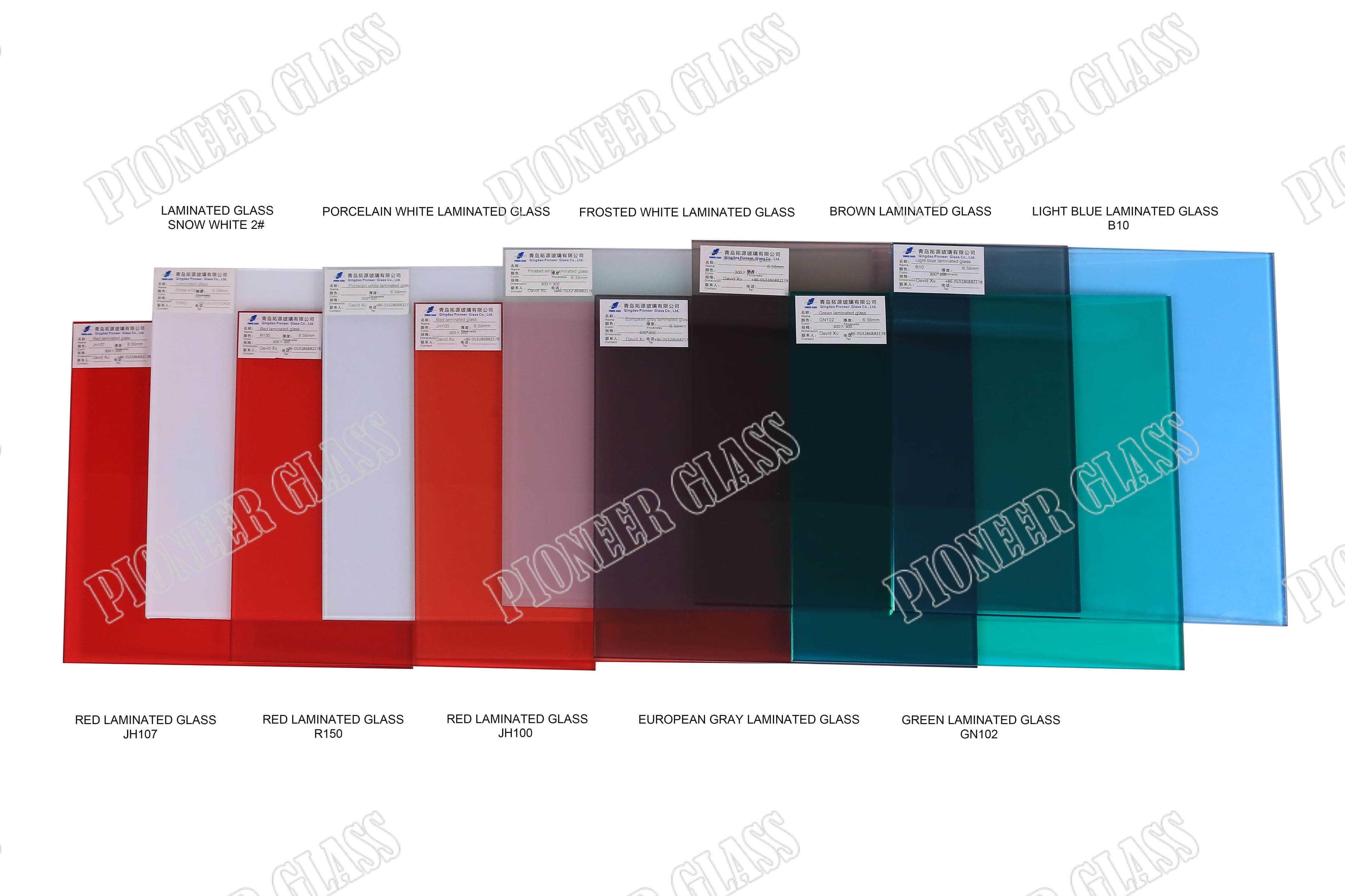 Color laminated glass