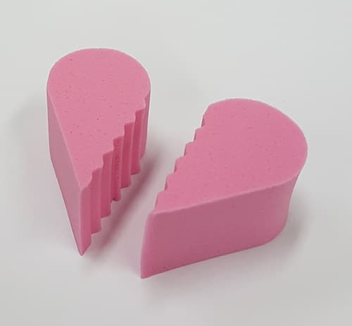 Cosmetic heart puff _Beauty tools_