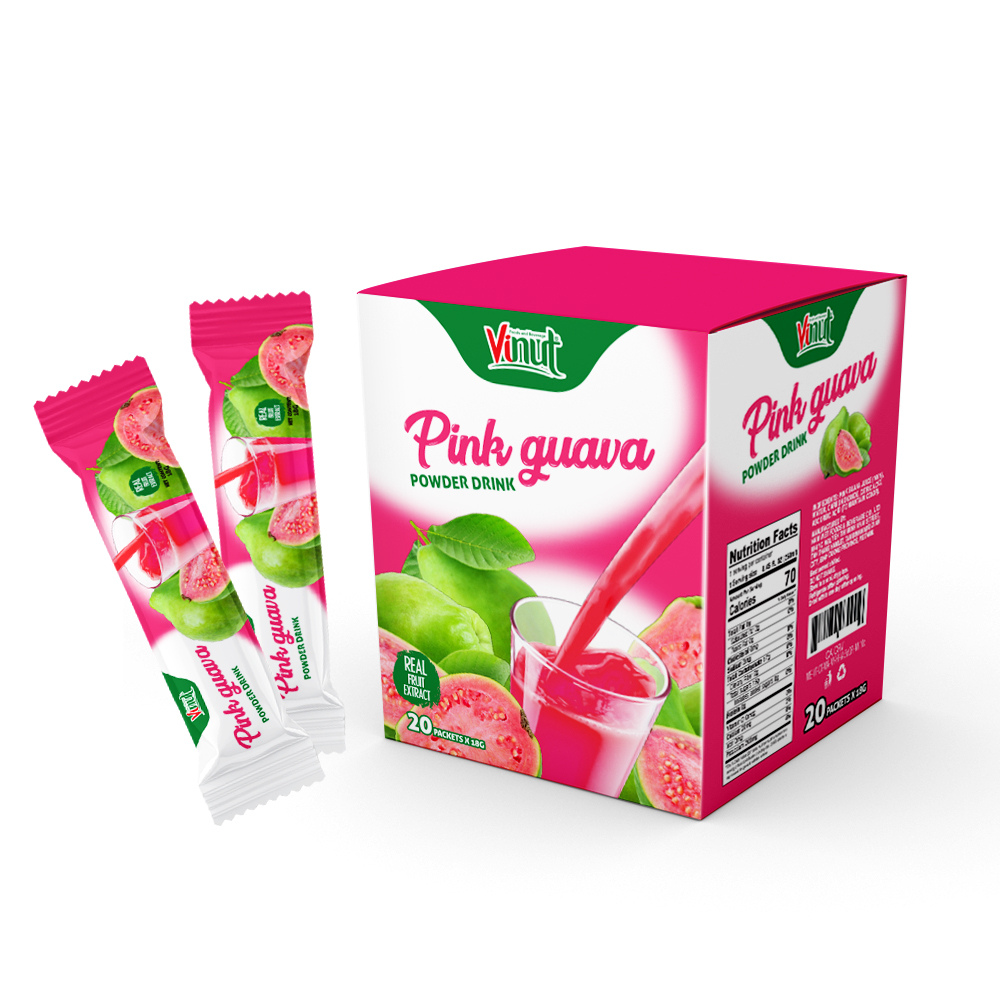 _20bags_Box_ Freeze Dried Instant Pink Guava Fruit Juice Powder _ Free Sample_ Wholesale Beverage