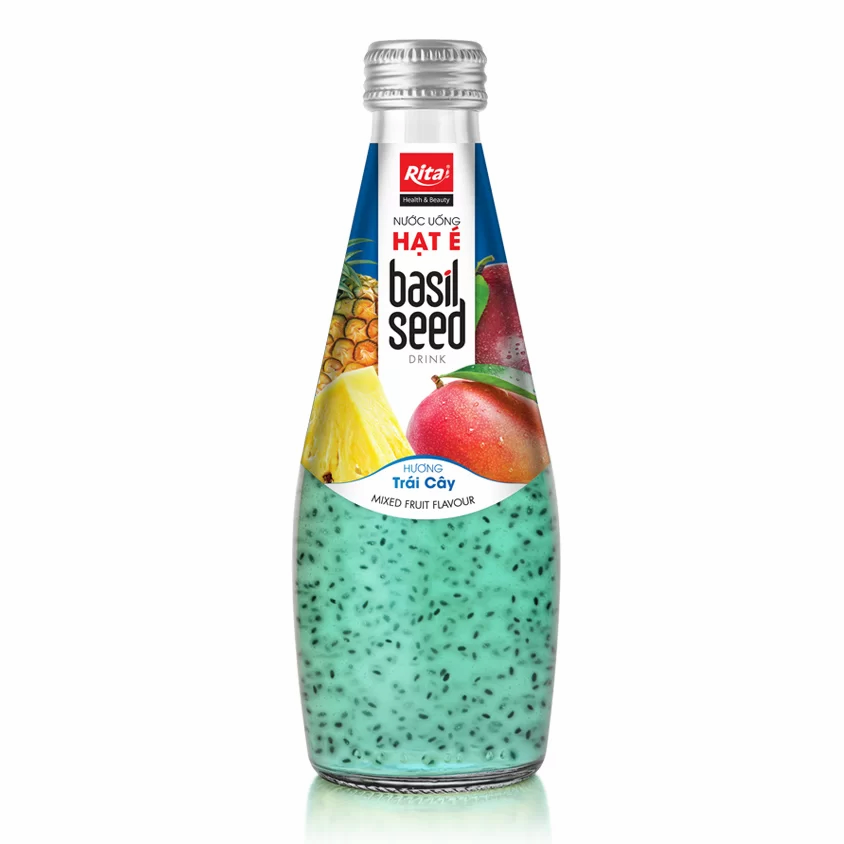 Basil Seed Drink With Mixed Fruit Flavor