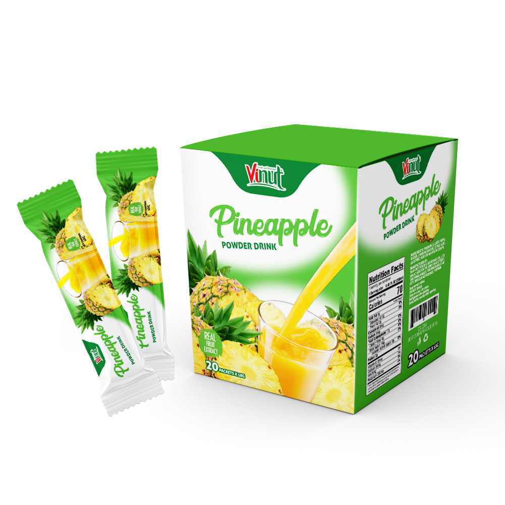 Wholesale Beverage Soft Drink_Private Label _20bags_Box_ Freeze Dried Instant Pineapple Fruit Juice