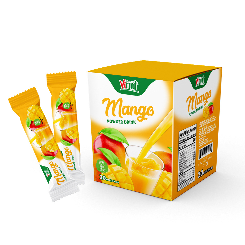 Free Sample _ _20bags_Box_ Freeze Dried Instant Mango Fruit Juice Powder _ Wholesale Beverage