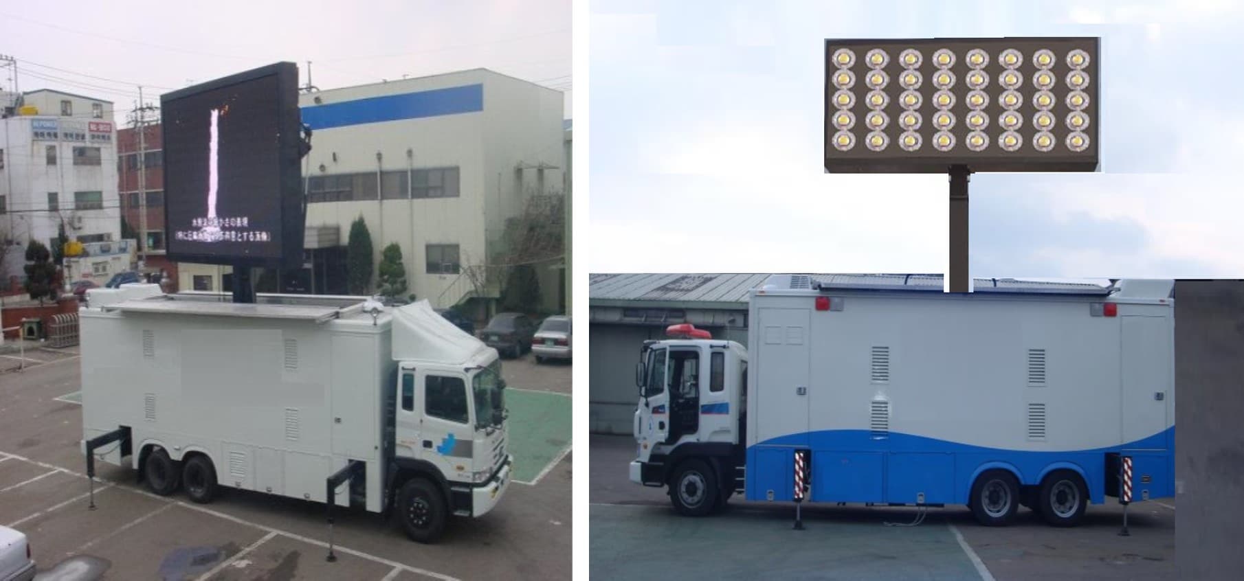 Disaster safety accident response product _ Vehicle moving type LED tower lighting system _