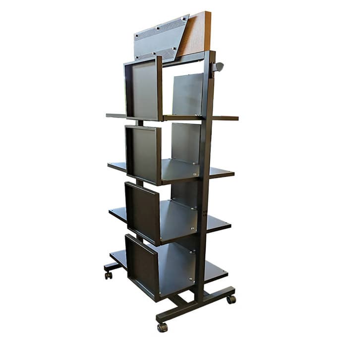 Custom 4_Layer Boutique Garment Display Stand with POP