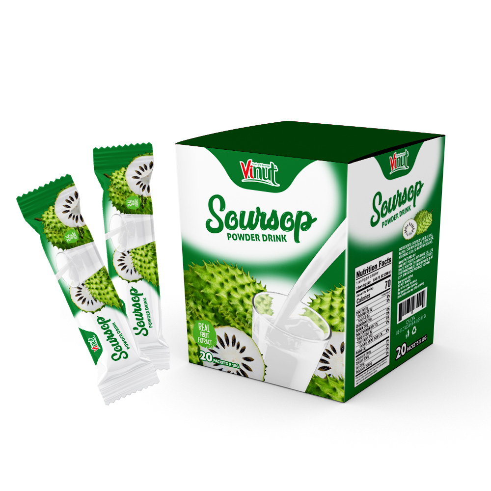 Refresh Instant Soursop Fruit Juice Powder _20bags_Box_ Freeze Dried _ Free Sample_ Wholesale