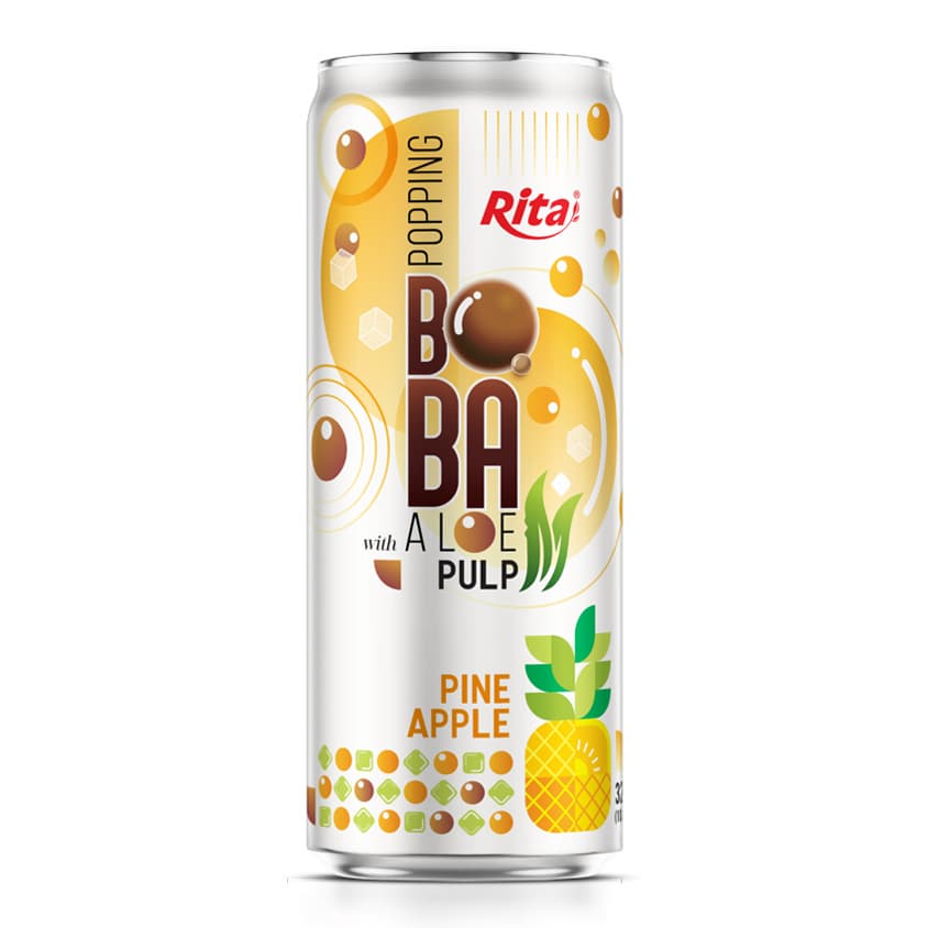 320ml Sleek Can Pineapple Flavored Bubble Tea