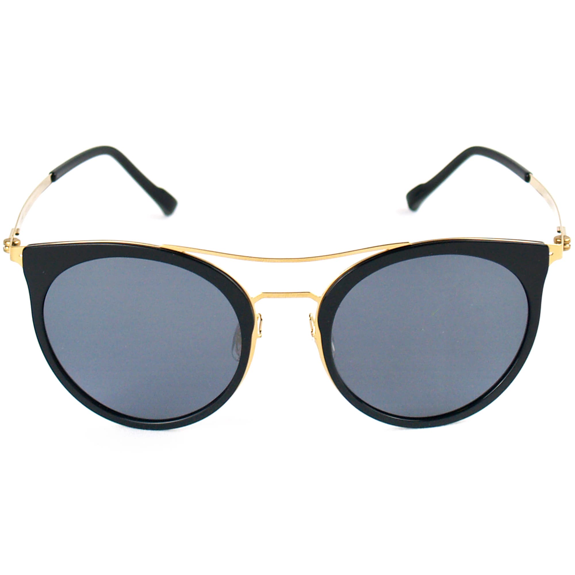 Black  Acetate _ Thin Stainless Steel  Frame Sunglasses