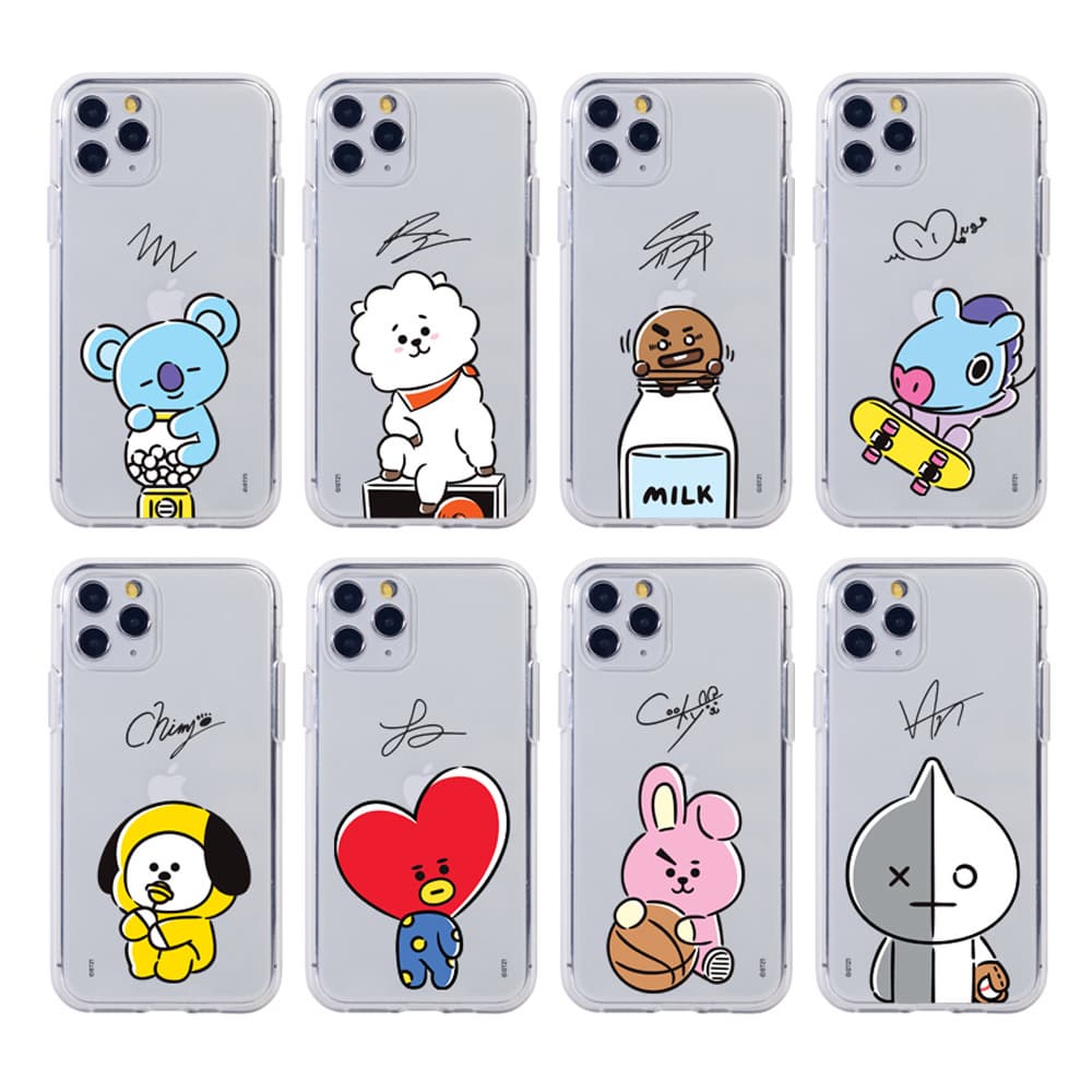 BT21 Official Hang Out Cutie Clear Jelly Phone Case