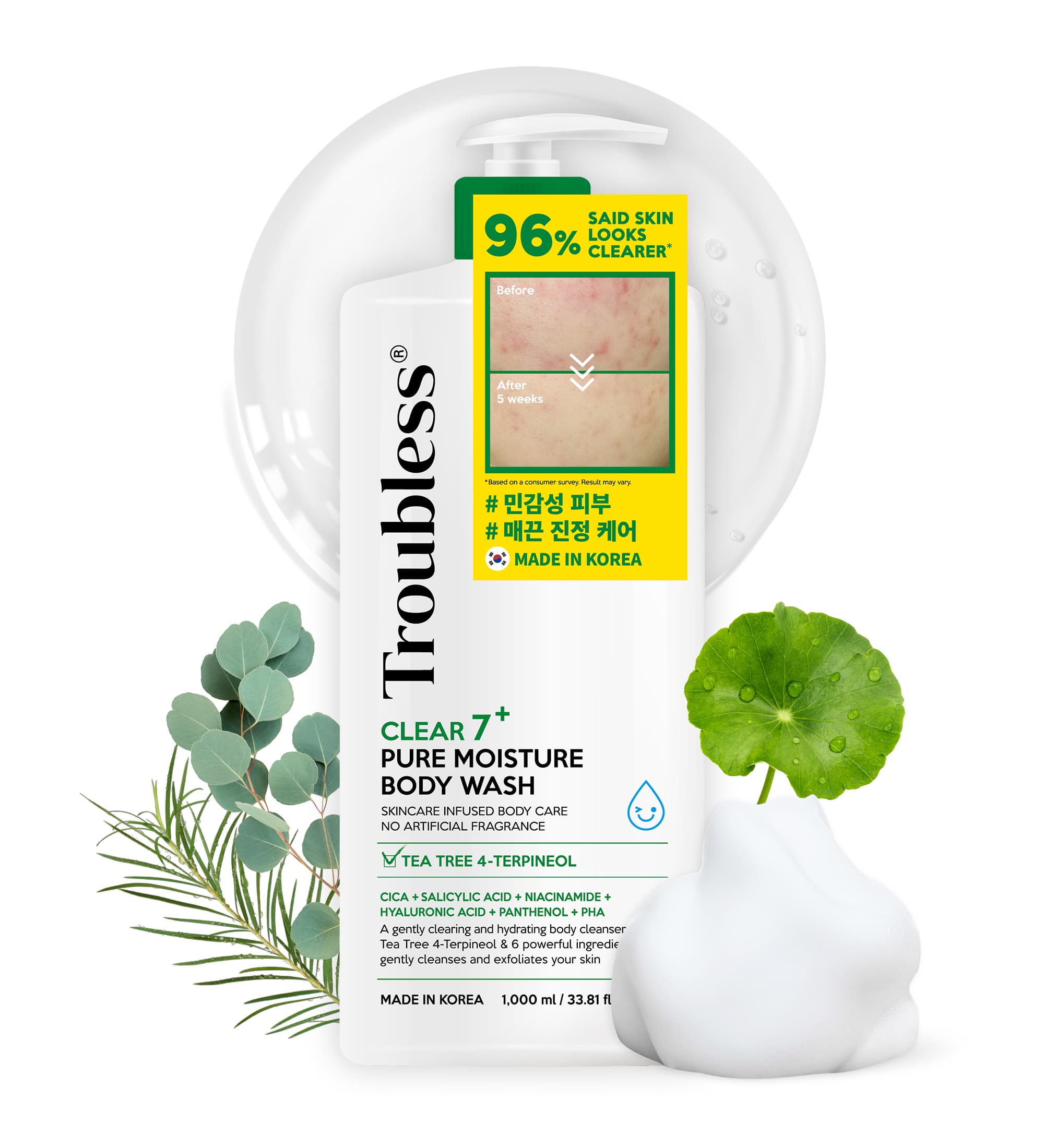 Troubless Clear 7 Plus Pure Moisture Body Wash