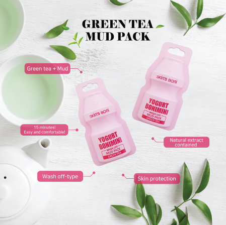 Skin_s Boni Yogurt Bonimini Green Tea Mud Pack 15g 20ml