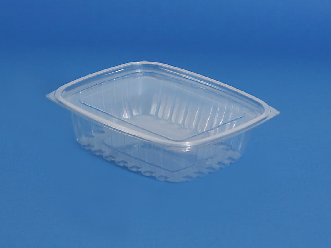 24oz Recycled Clear PET Plastic Square Deli Container