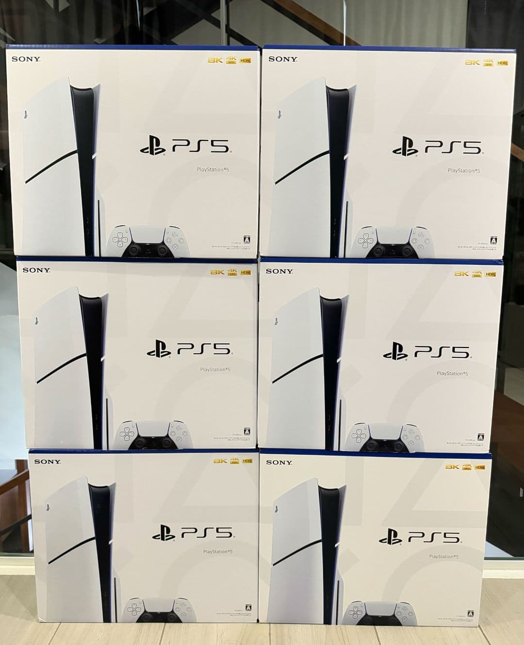 Sony PS5 Slim 5 Disc Version 1TB SSD Storage with DualSense Wireless Controllers