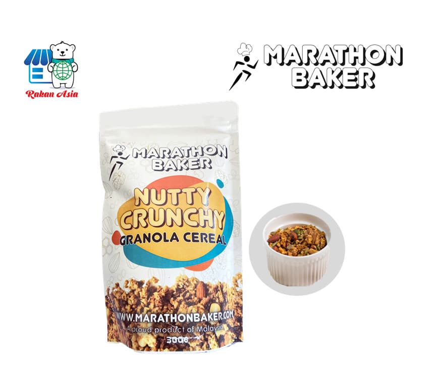 MarathonBaker Nutty Crunchy Granola Cereal _ 300g