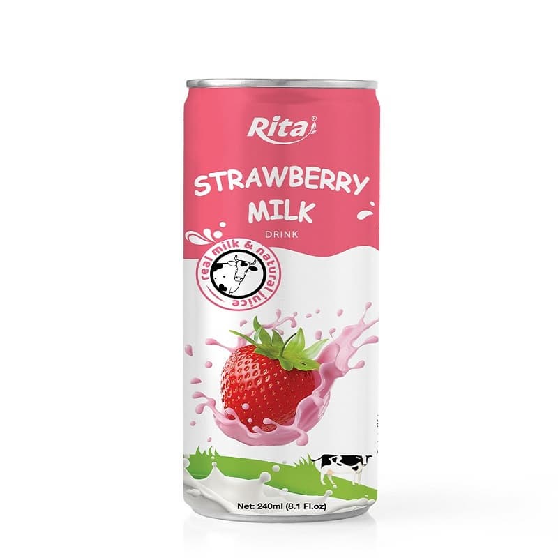 Supplier Milk With Strawberry Juice Drink  250ml Can