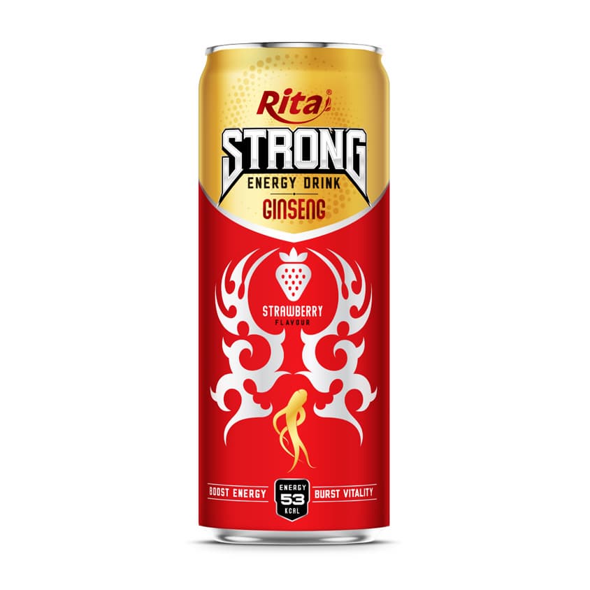 Wholesale Strong Energy Drink Ginseng With Strawberry Flavor 320ml
