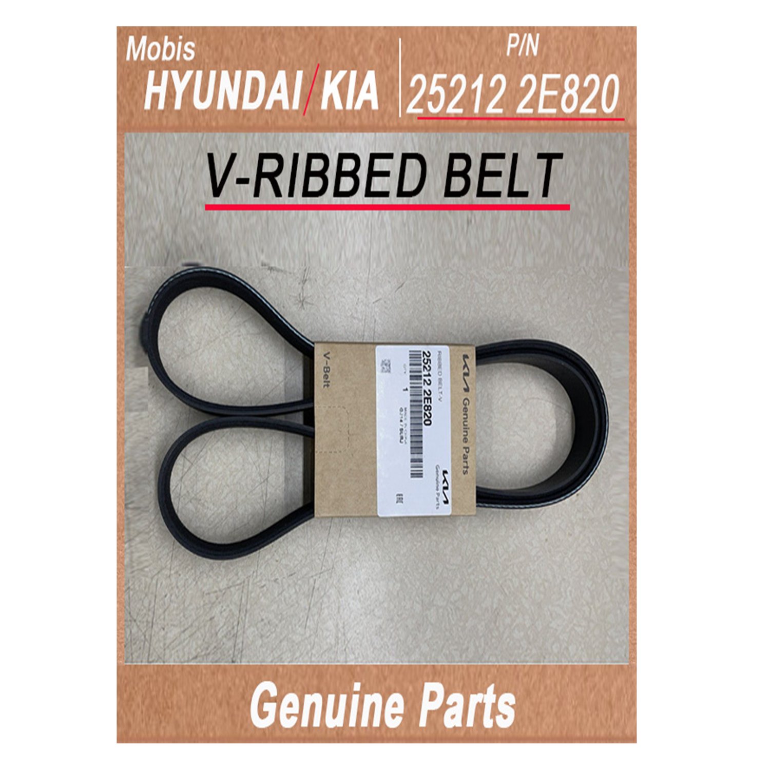 252122E820 _ V_RIBBED BELT _ Genuine Korean Automotive Spare Parts _ Hyundai Kia _Mobis_