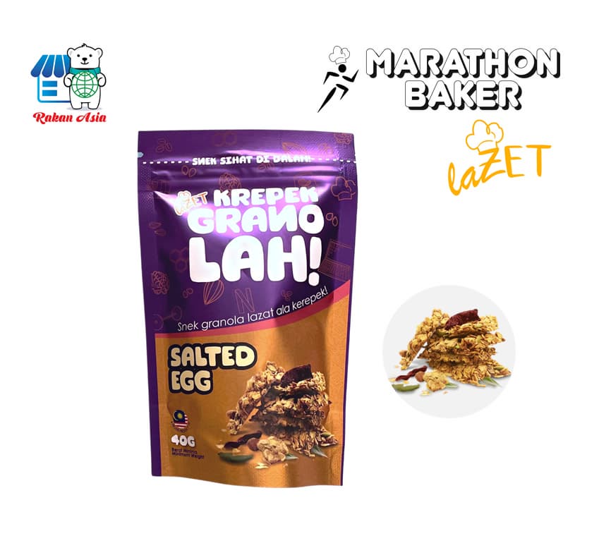 MarathonBaker Lazel Snack Kerepek Ganolah _ 40g x 5packets _Salted Egg_