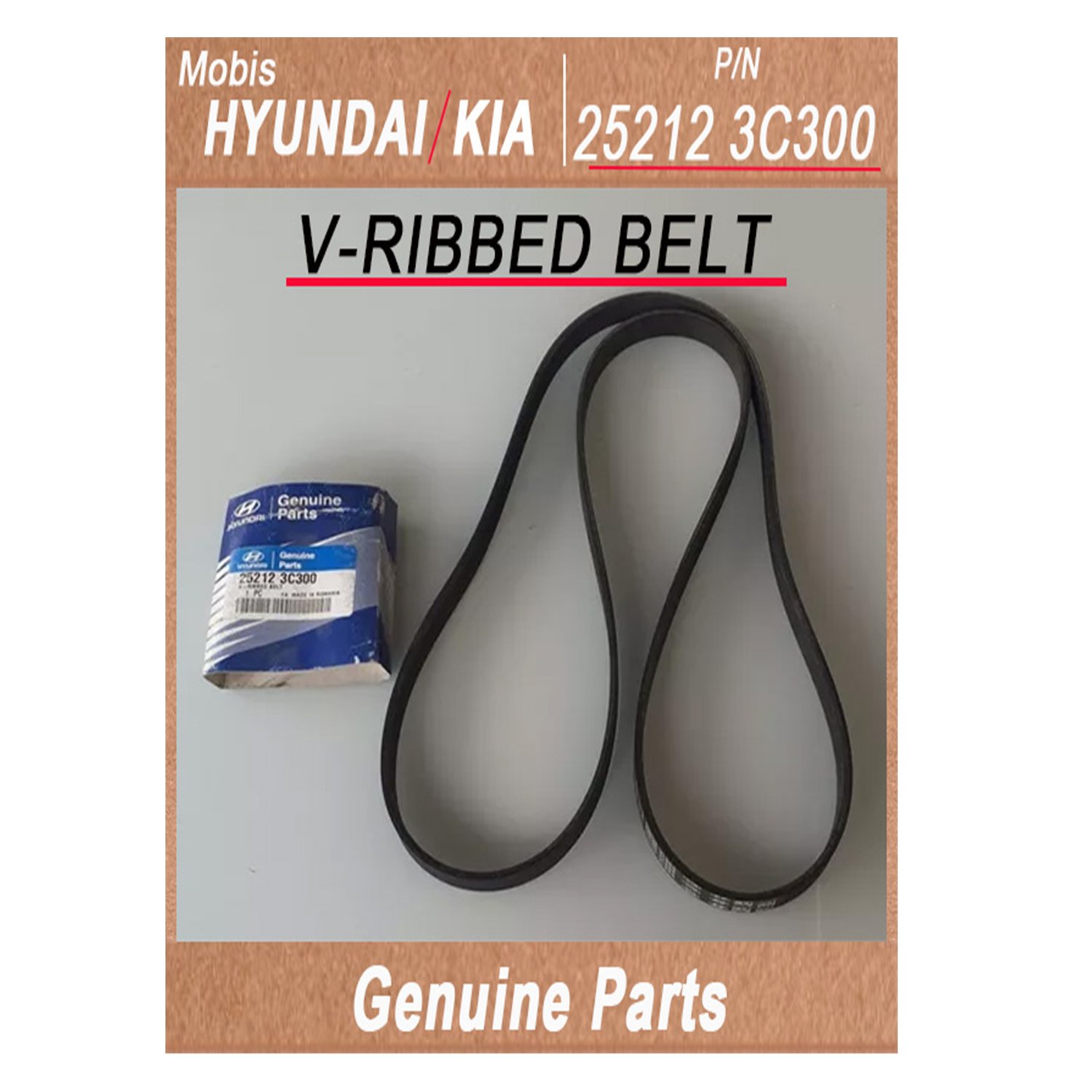 252123C300 _ V_RIBBED BELT _ Genuine Korean Automotive Spare Parts _ Hyundai Kia _Mobis_