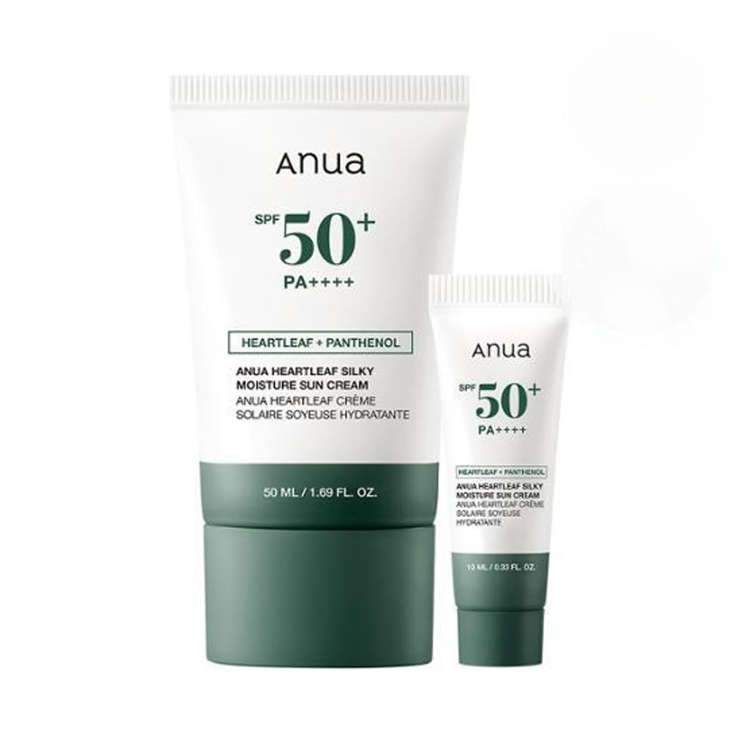 Anua Heartleaf Silky Moisture Sun Cream 50mL _ 10mL Special Set