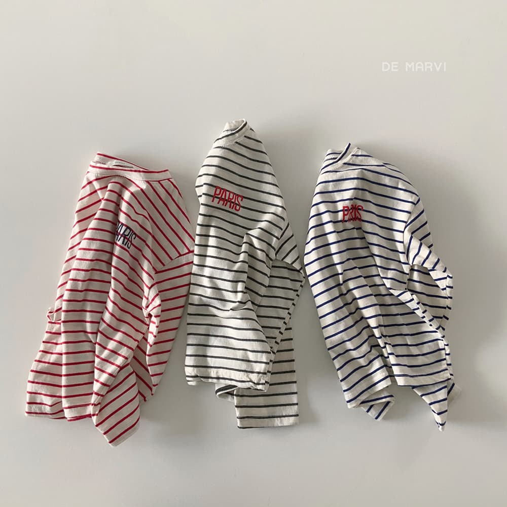DE MARVI Kids Children Striped Casual Long_sleeve T_shirts Boys Girls tees Wholesale Korean