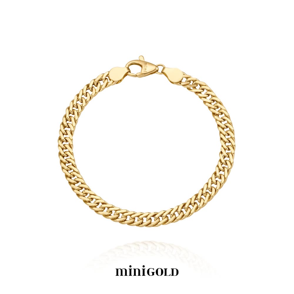 Minigold 14k gold chain bracelet