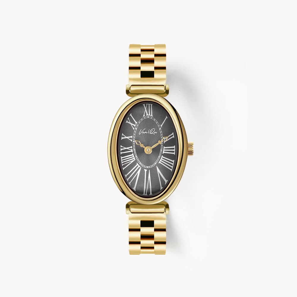 Dome_Gold_Charcoal Metal Watch