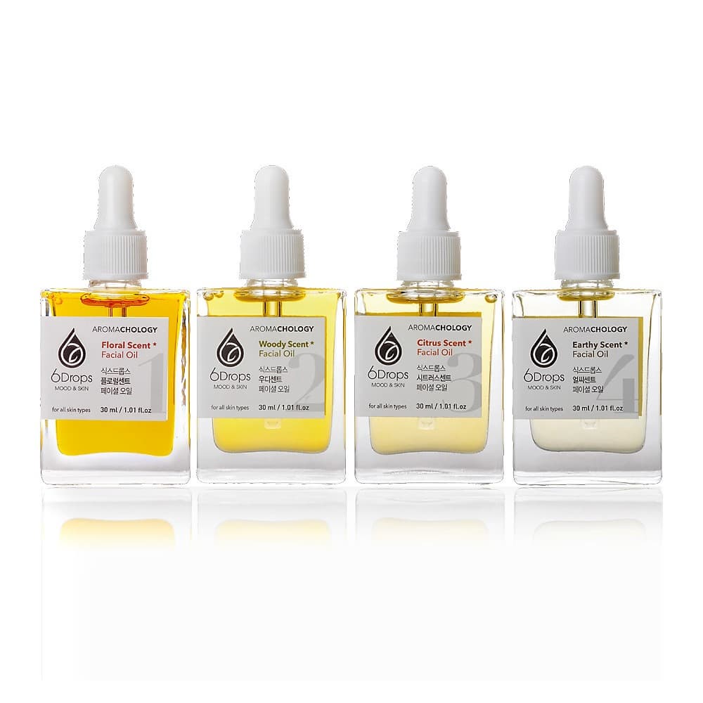6Drops Aromachology Face Oil Collection in 30ml Bottles