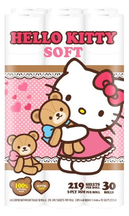 Hello Kitty  Soft Toilet Paper 3_ply  30 rolls