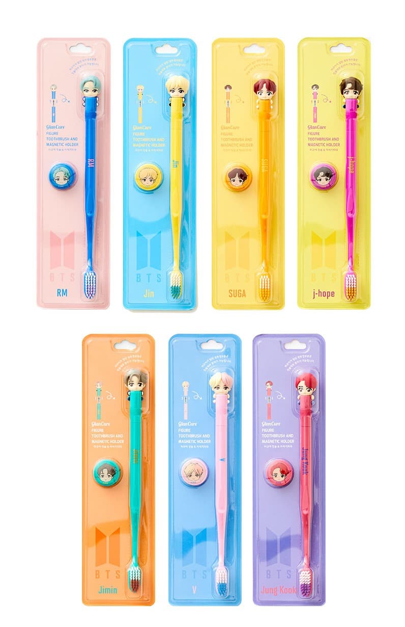 BTS Character Figure Toothbrush _ Magnetic Holder