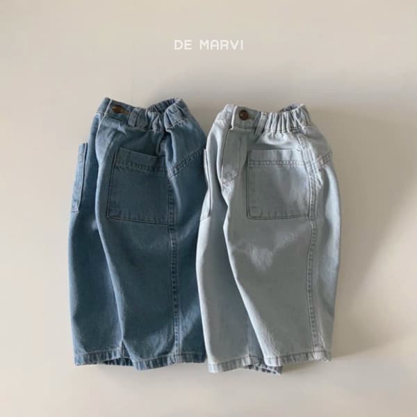 DE MARVI Kids Toddler Elastic waist Baggy Denim pants Boys Girls Jeans Korean Manufacturer