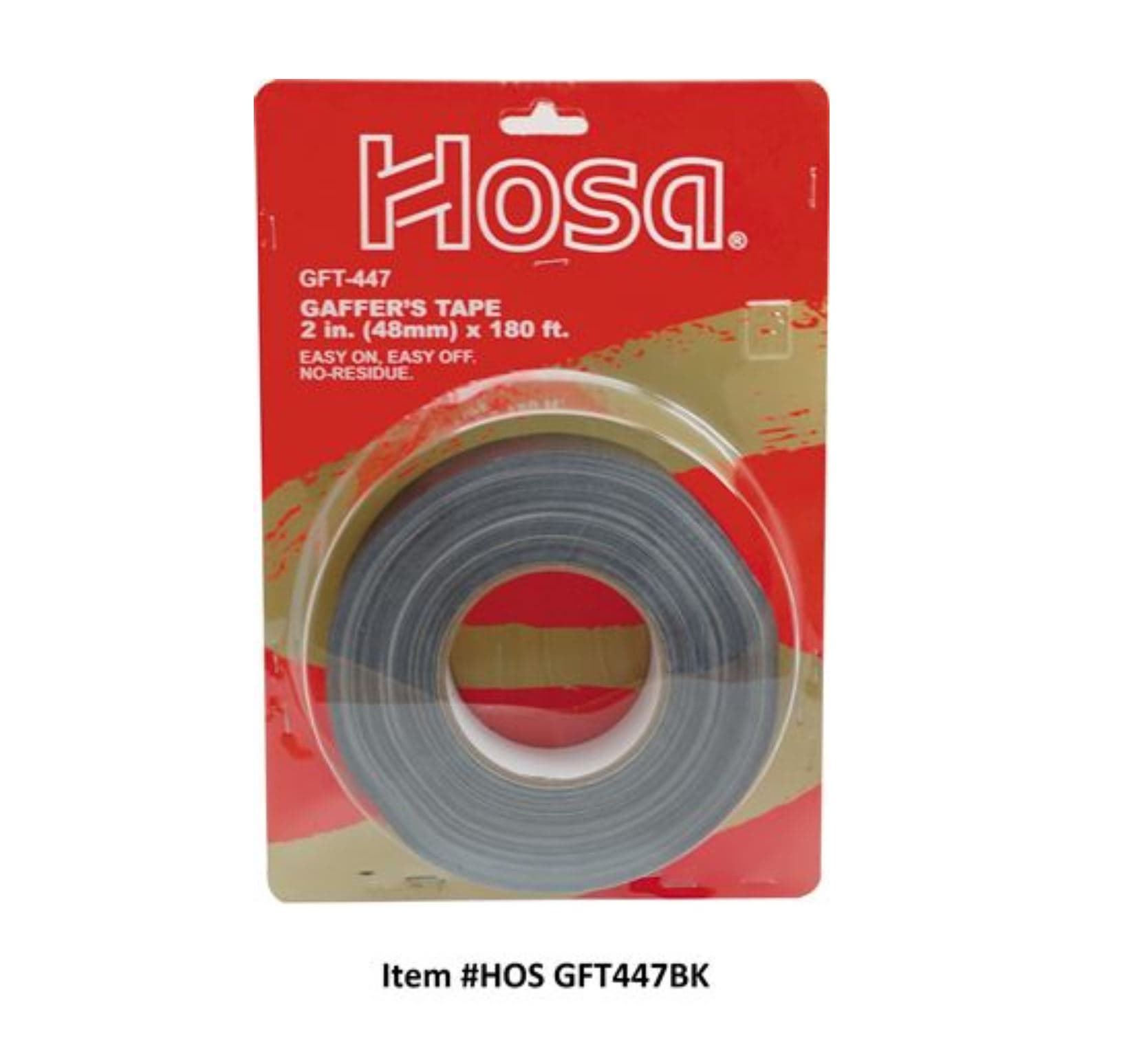 Hosa GFT447BK Gaffer Tape Black 2 Inch x 60 yard