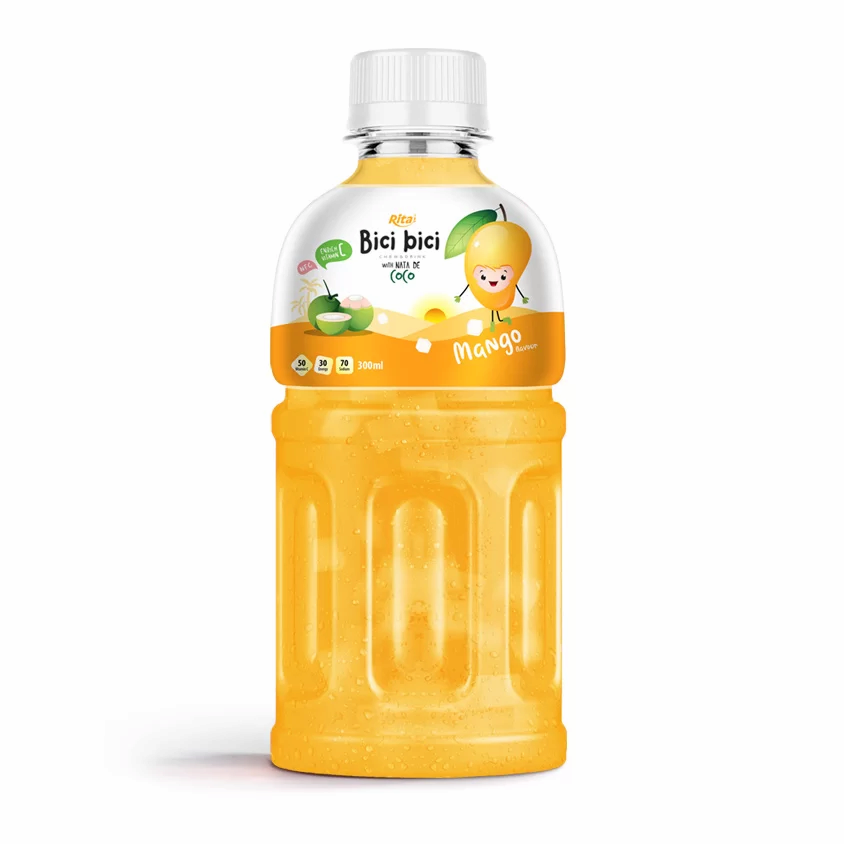 Bici Bici 300ml Pet Bottle Mango Juice With Nata De Coco