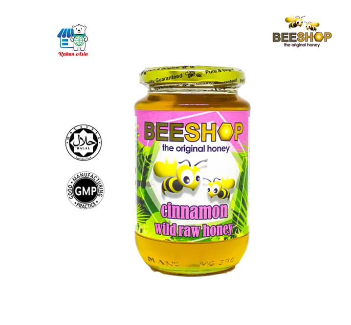 Eco Bee Cinnamon Wild Raw Honey _Halal_ Pure _ 100_ Original_ Original Honey 480g