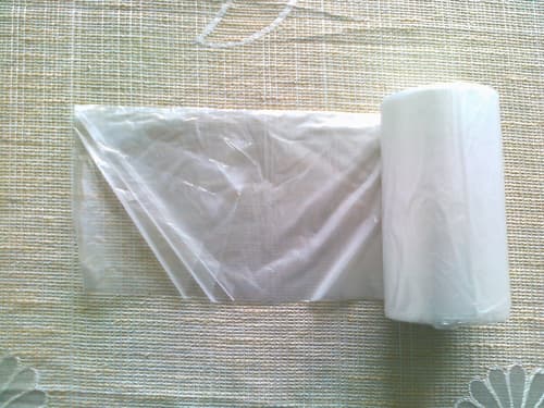 HDPE transparent garbage bag (Plastic bag/Trash bag/Roll bag/Can liner/Bin liner/Star Sealed bottom)