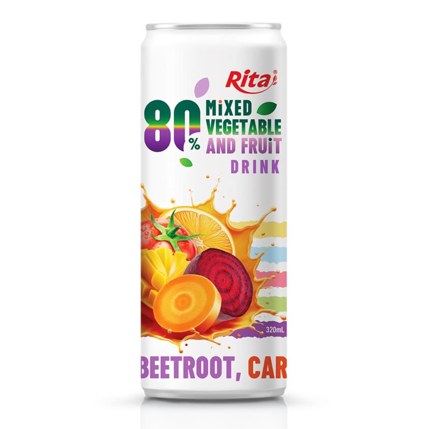 Wholesale 320ml Sleek Can Mixed Vegetable And Fruit Drink