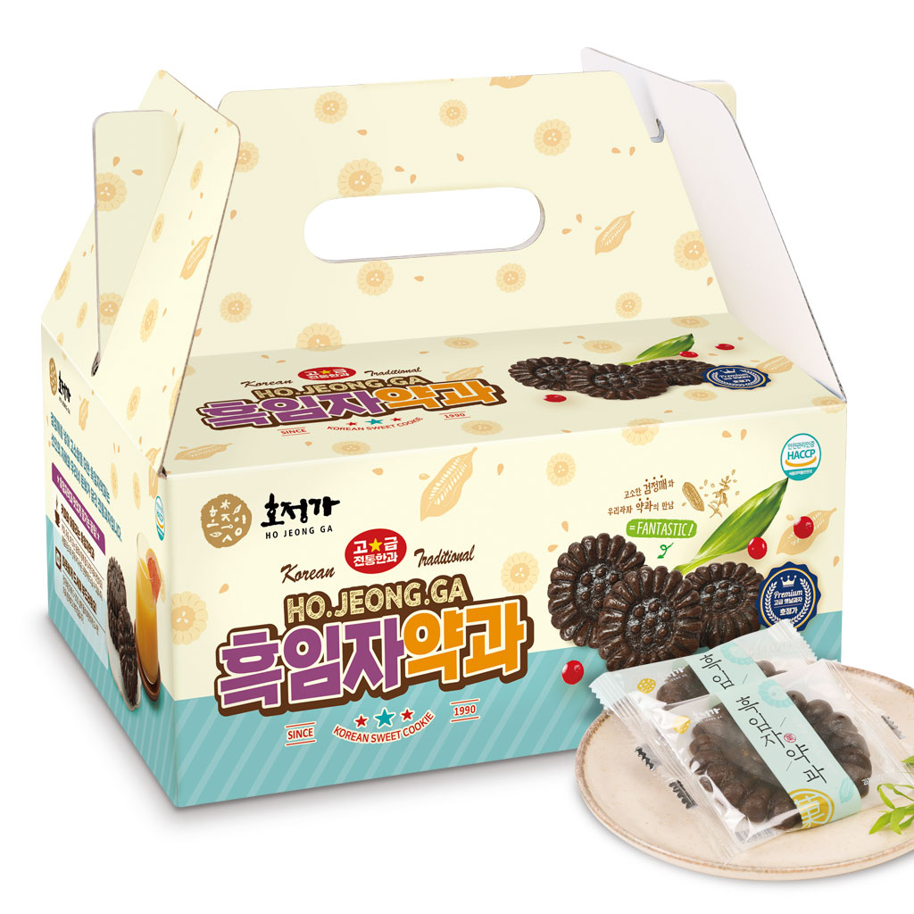 Hojeongga Black Sesame Yakgwa _Deep_fried Honey Cookie_ Set_1kg