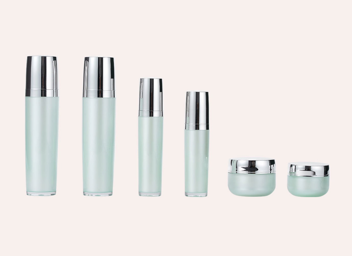 Round Skin Care Bottle and Jars