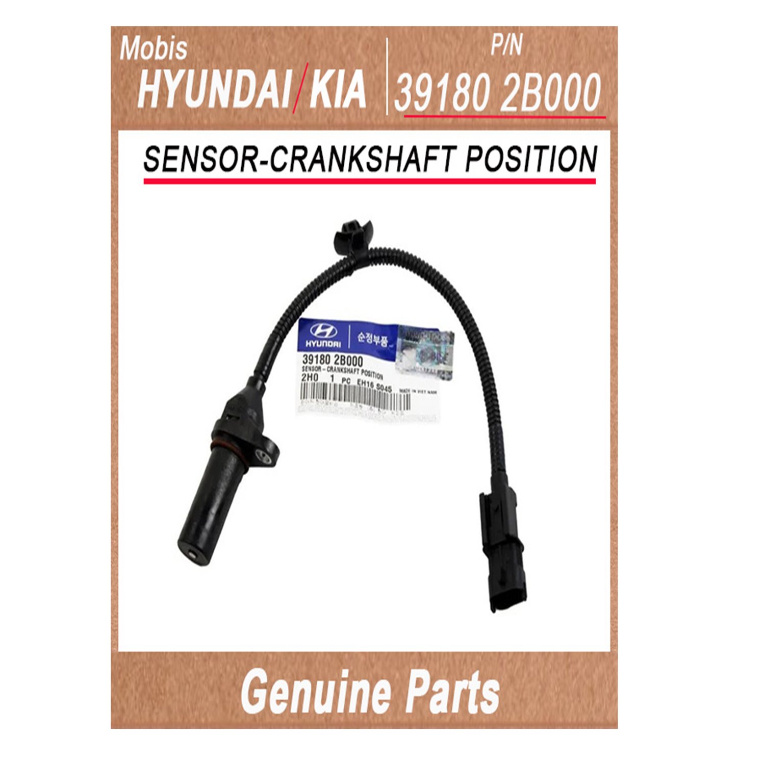 391802B000 _ SENSOR_CRANKSHAFT POSITION _ Genuine Korean Automotive Spare Parts _ Hyundai Kia _Mobis