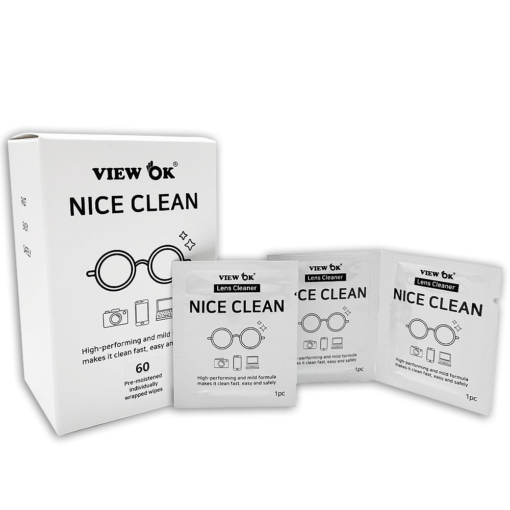 VIEW OK Eyeglasses Cleaner Lens Wipes